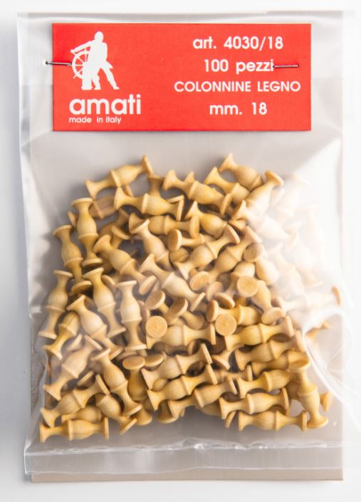 Colonnine In Legno Noce 12 Mm (100 Pz) – Amati Modellismo AM4035-12