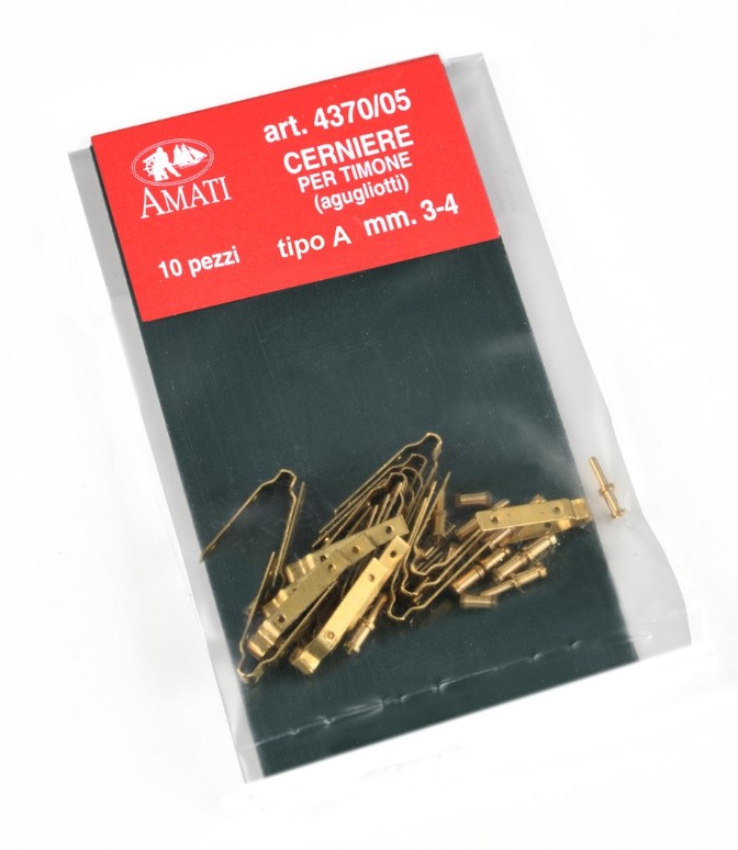 Cerniere In Ottone Antico Amati – 20 Pezzi Per Modellismo Navale (Accessori Naval, Tipo Antico) - Foto 2