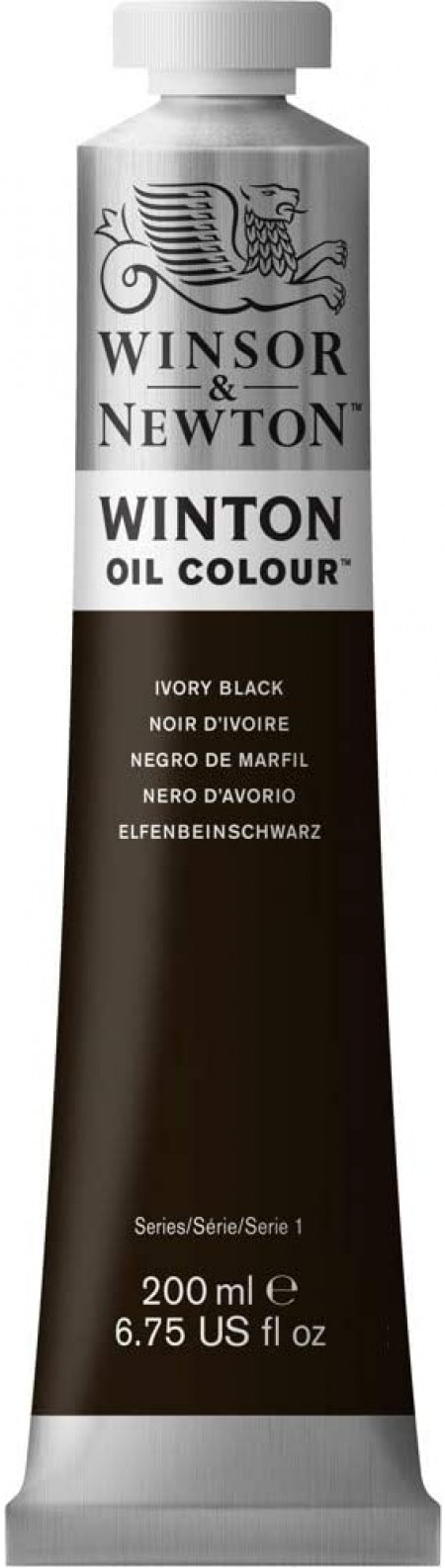 Colore a olio Winsor & Newton Winton nero d'avorio