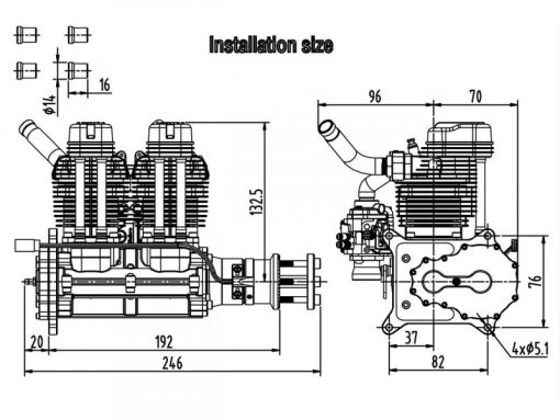 Motore a benzina NGH GF-38 Pichler C6190